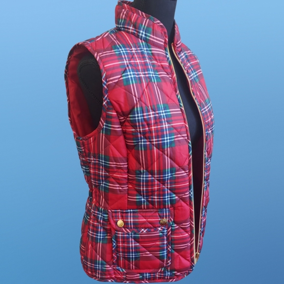 NWOT - St. John's Bay Plaid Quilted Vest - Picture 3 of 13